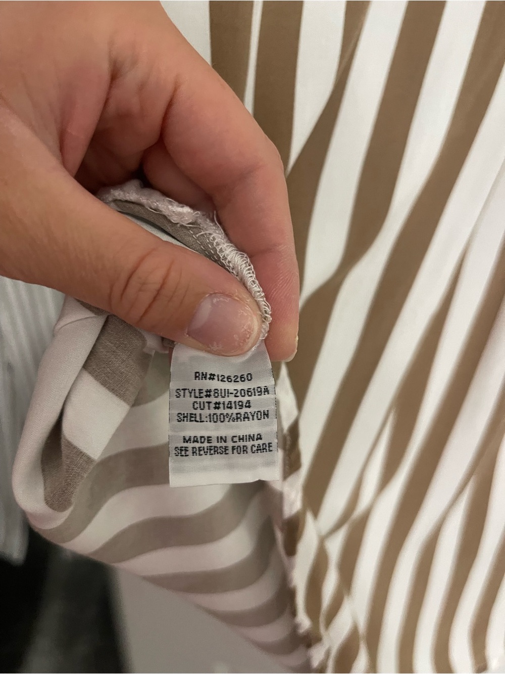 Velvet Heart Brown and White Striped Button-Down Shirt - Picture 9 of 10